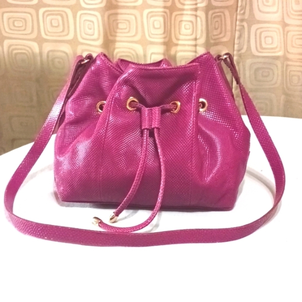 Lauren Merkin Patent eather Snake Embossed Shoulder Bag